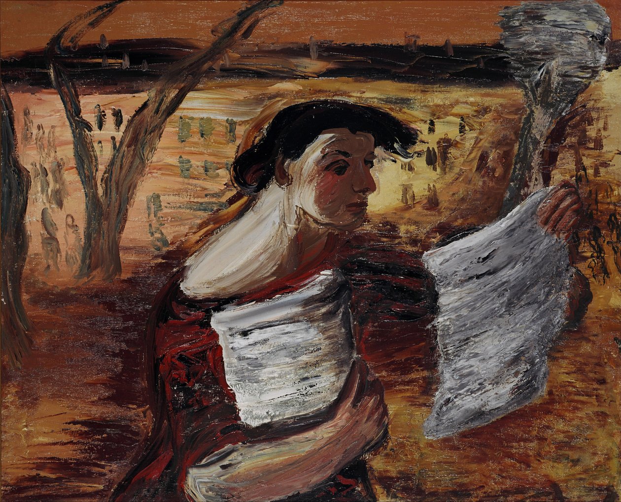 Broşürlü Kadın, 1933 by Aleksandr Davidovic Drevin