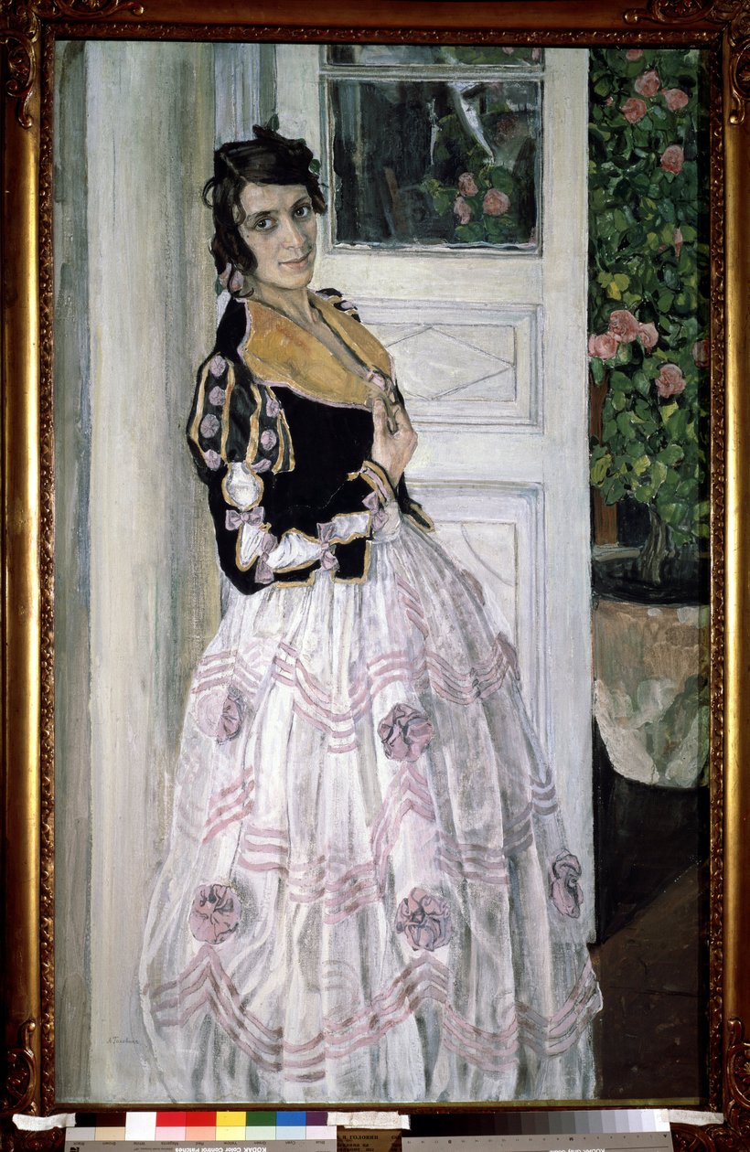 ""Balkondaki Genç İspanyol Kadın"" Tablosu Alexander Yakovlevich Golovin (Alexander Golovin) (1863-1930) 1911 Devlet Rus Müzesi, Saint Petersburg by Aleksandr Jakovlevic Golovin