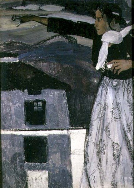 Grili Kadın (tuval üzerine yağlı boya) by Aleksandr Jakovlevic Golovin