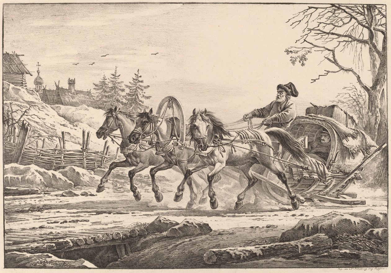 Kışın Kiralık Arabacı by Aleksandr Osipovich Orlovskii