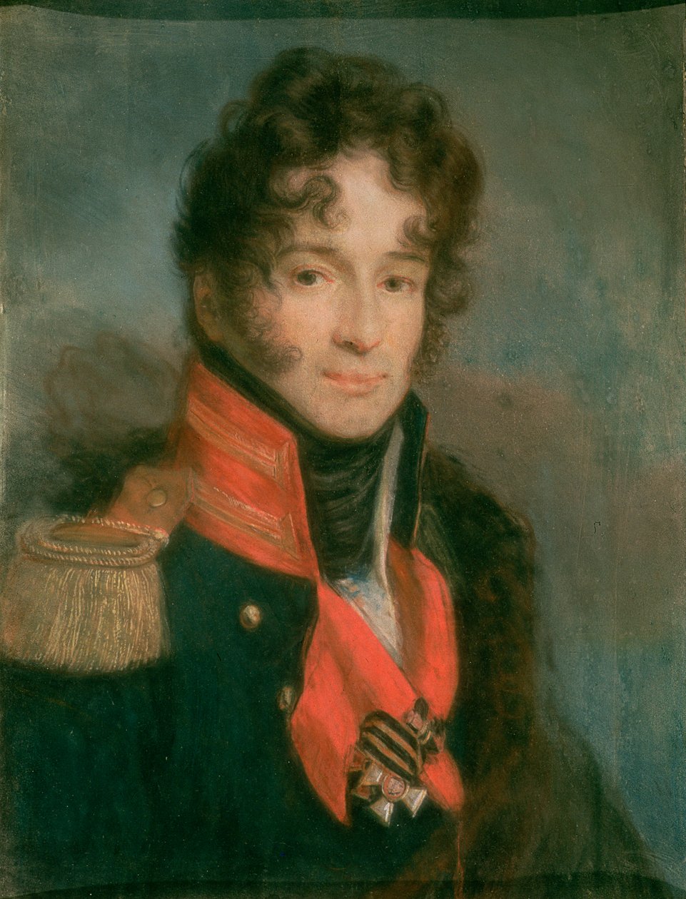 Pyotr Aleksandroviç Chicherin (1778-1845), 1809-12 (parşömen üzerine pastel) portresi by Aleksei Gavrilovich Venetsianov