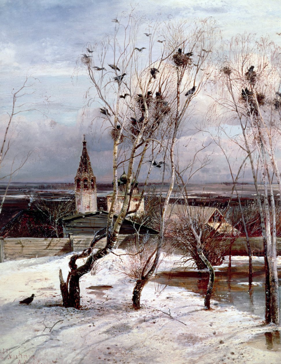 Kaleler Geri Döndü, 1871 by Alexei Kondratjewitsch Sawrassow