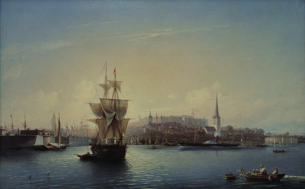 Tallinn Limanı, 1853 by Aleksei Petrovich Bogolyubov