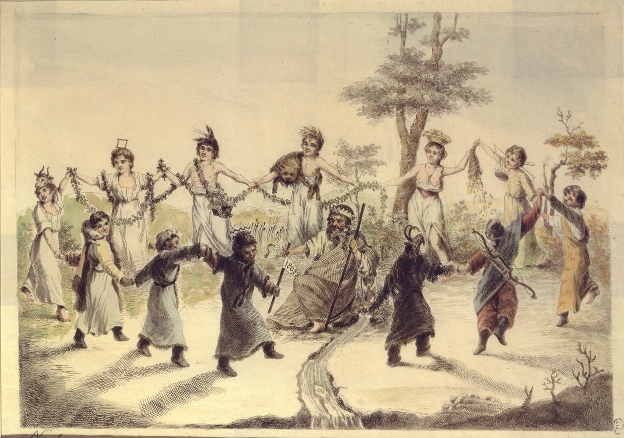 Yılın on iki ayının alegorisi, 1808 by Aleksei Gavrilovich Venetsianov