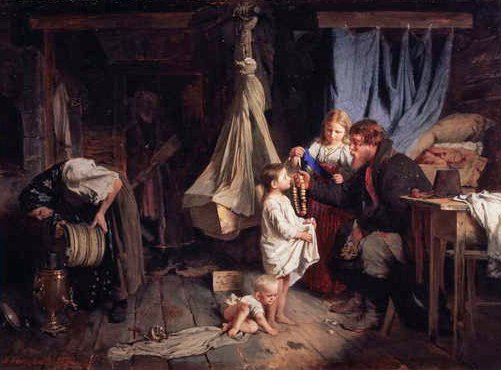 Şehirden Dönüş, 1870 by Aleksei Ivanovich Korzukhin