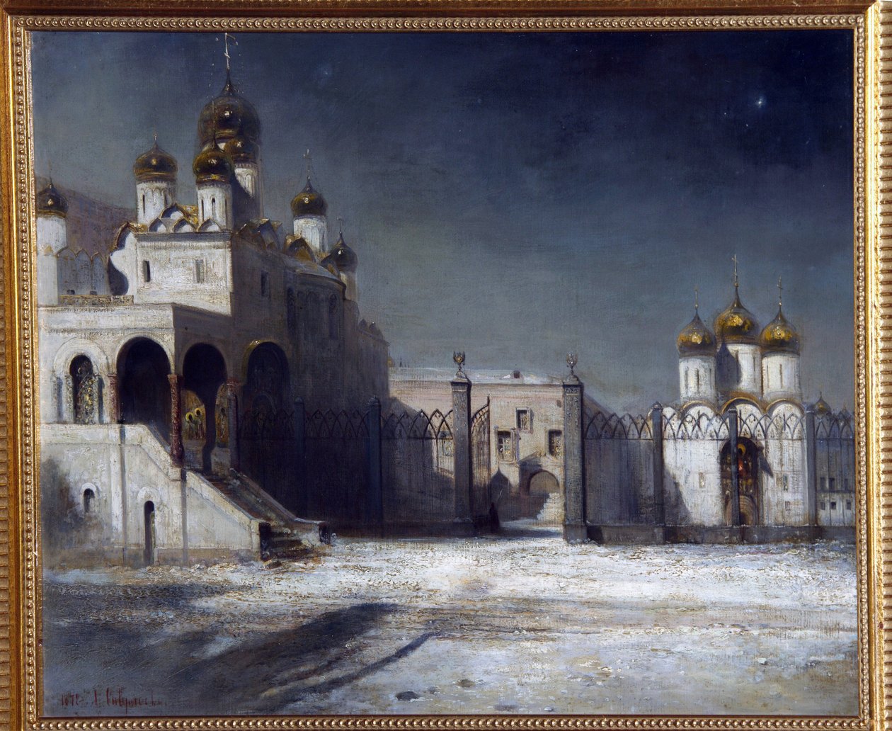 Geceleri Moskova Kremlin