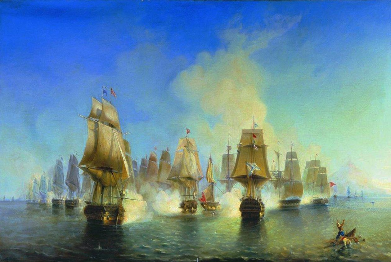 Athos Deniz Savaşı by Aleksei Petrovich Bogolyubov