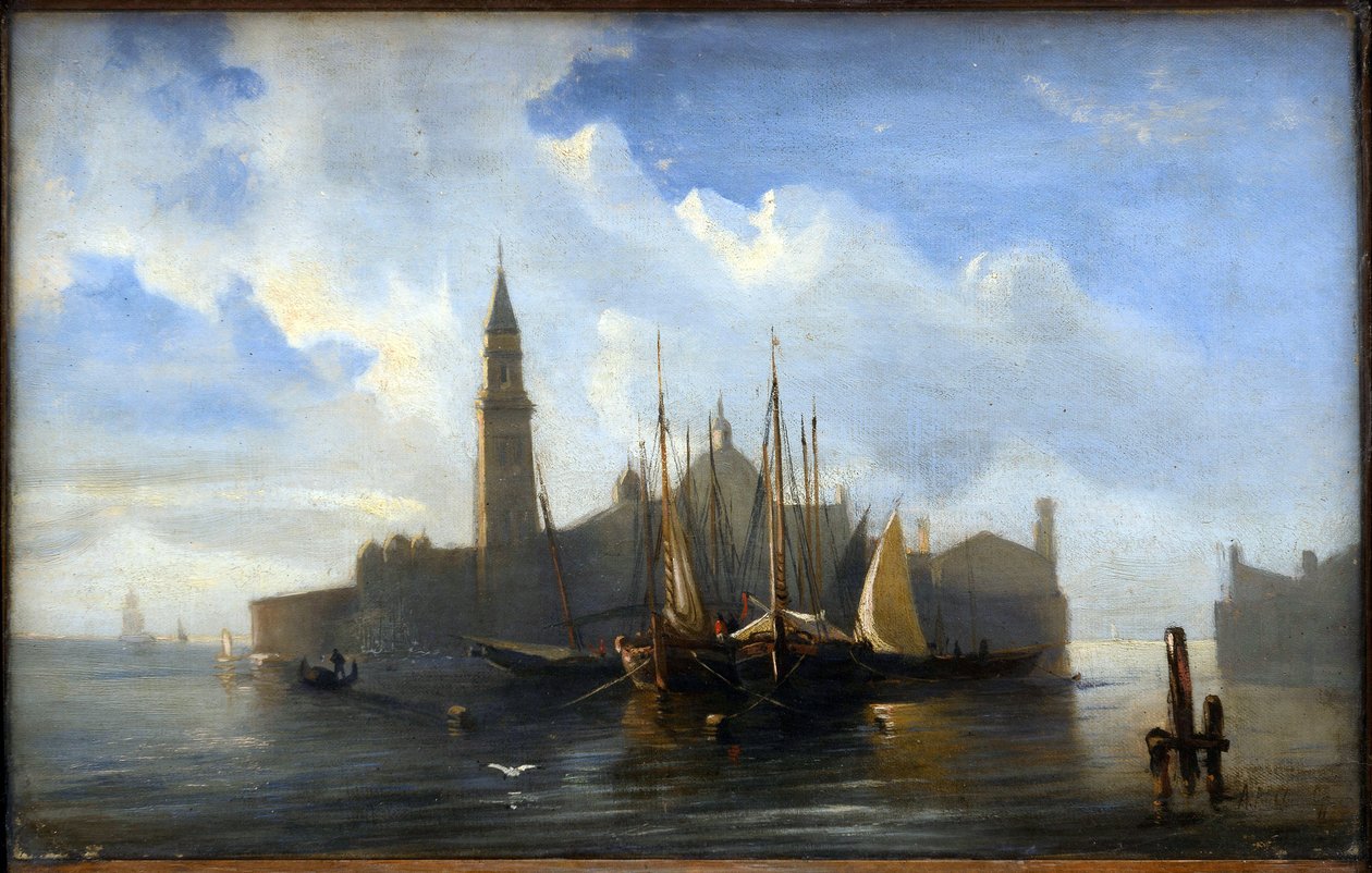 Alexei Petrovich Bogolyubov'un Venedik'ten görünümü (Bogoliubov ou Bogolioubov) (1824-1896) by Aleksei Petrovich Bogolyubov