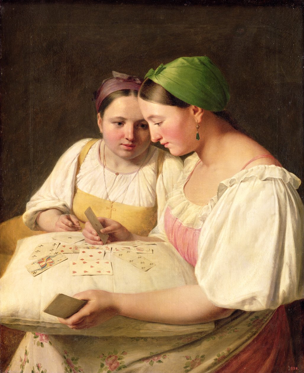 Fortune-Telling, 1842  by Aleksei Gavrilovich Venetsianov