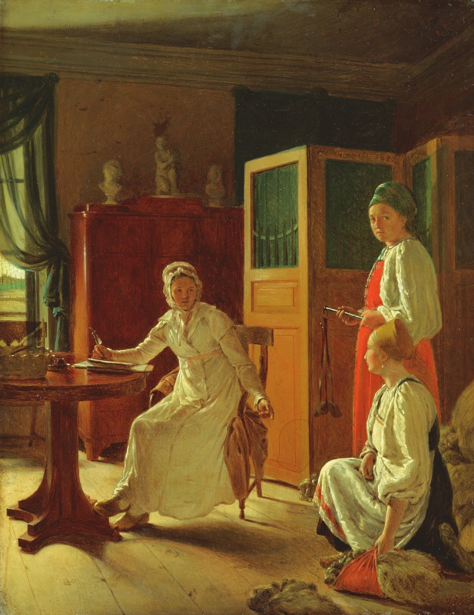 Malikanenin Hanımının Sabahı, 1823 by Aleksei Gavrilovich Venetsianov