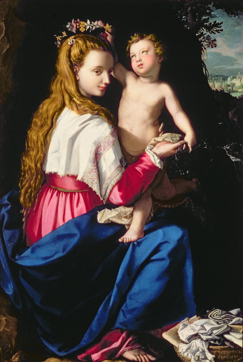 madonna ve çocuk by Alessandro Allori