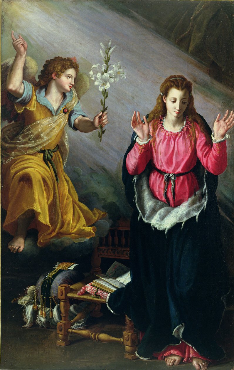 The Annunciation, 1603  by Alessandro Allori