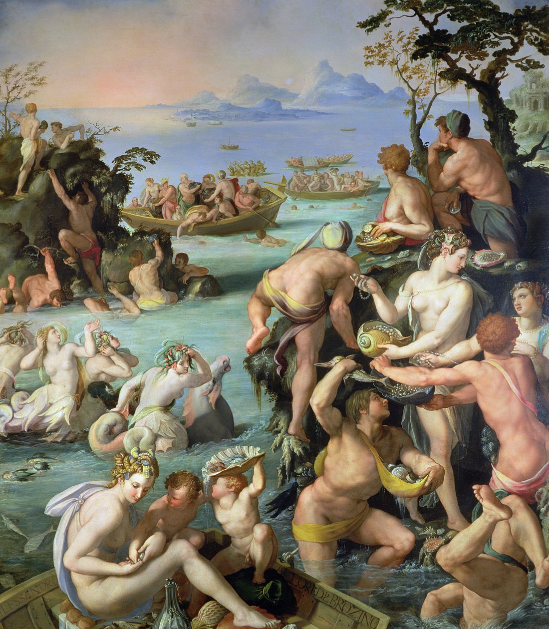 İnci Balıkçıları, 1572 (arduvaz) by Alessandro Allori