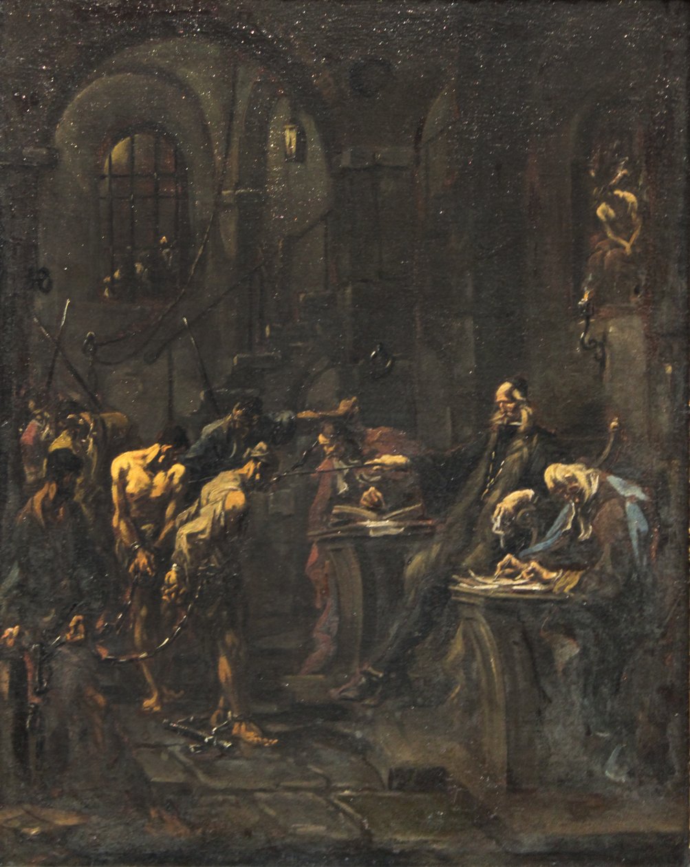 Utanç verici sorgulama (işkence sahnesi) by Alessandro Magnasco