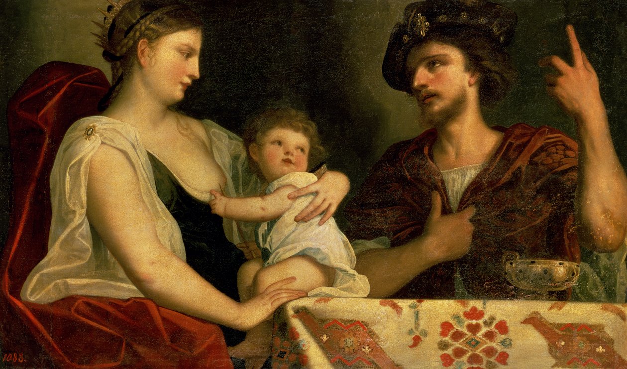 Eumenes (MÖ 362-316) ve Roxana (MÖ 310) by Alessandro Padovanino