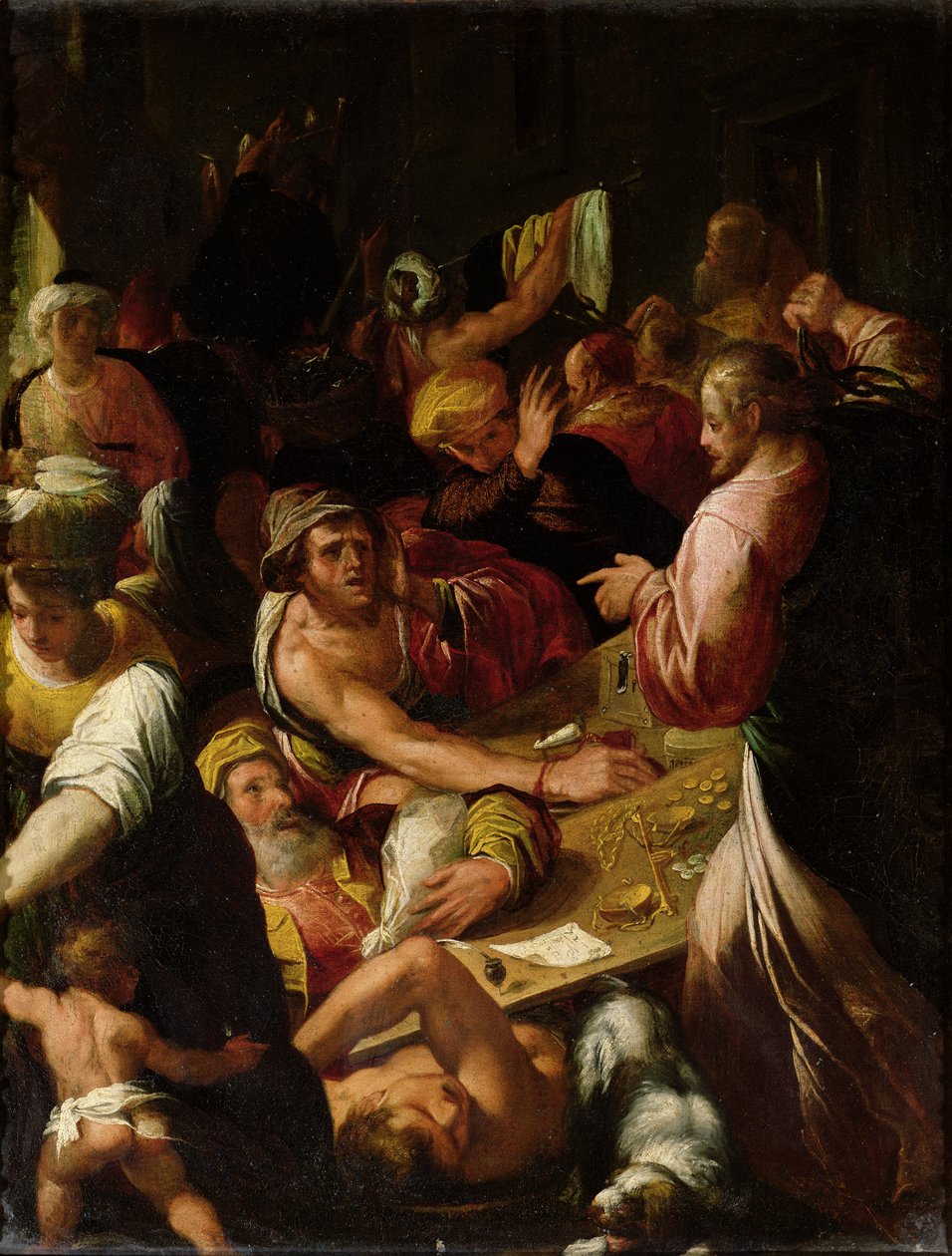İsa Tüccarları Tapınaktan Çıkarırken by Alessandro di Vincenzio Fei