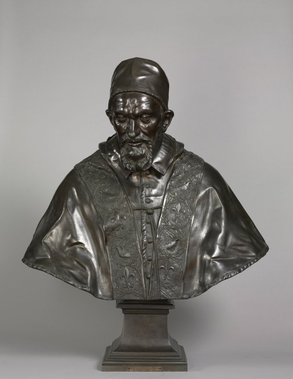 1647-1648 tasarlanmış Papa Innocent X Pamphili portresi, 1650-1700 döküm. by Alessandro Algardi