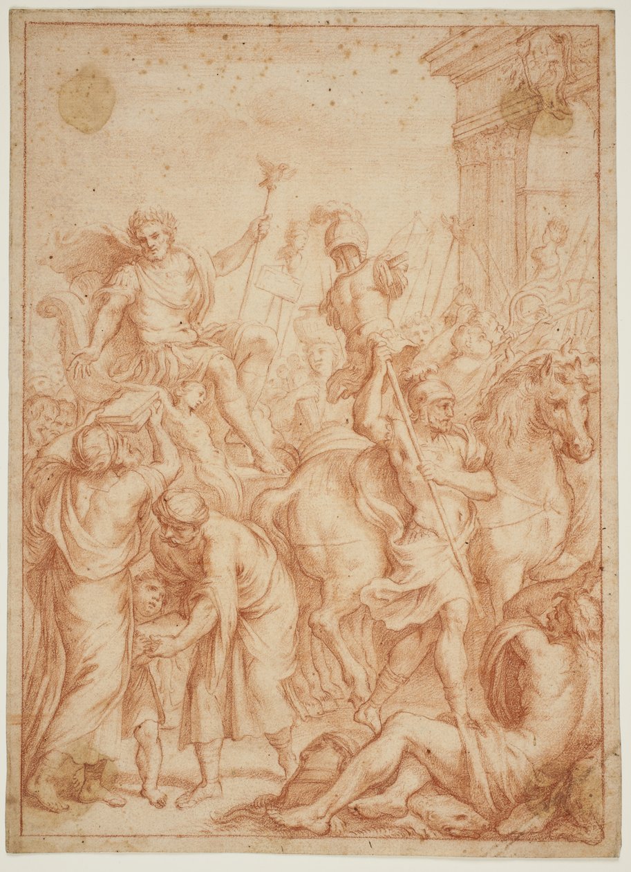 Romalı bir savaşçının zaferi; Camillo Pamphilj onuruna alegori by Alessandro Algardi