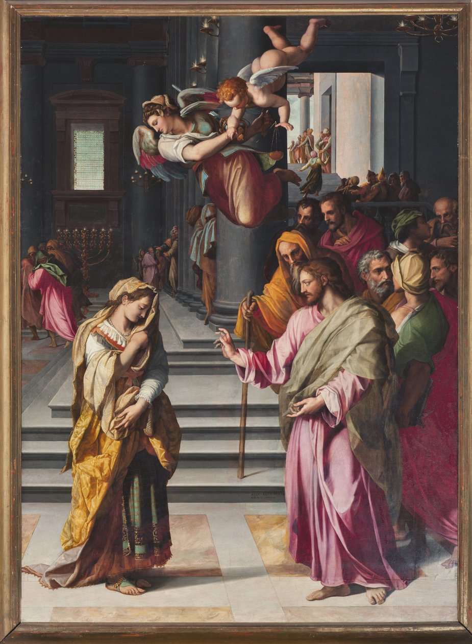 İsa ve zina eden kadın (resim by Alessandro Allori