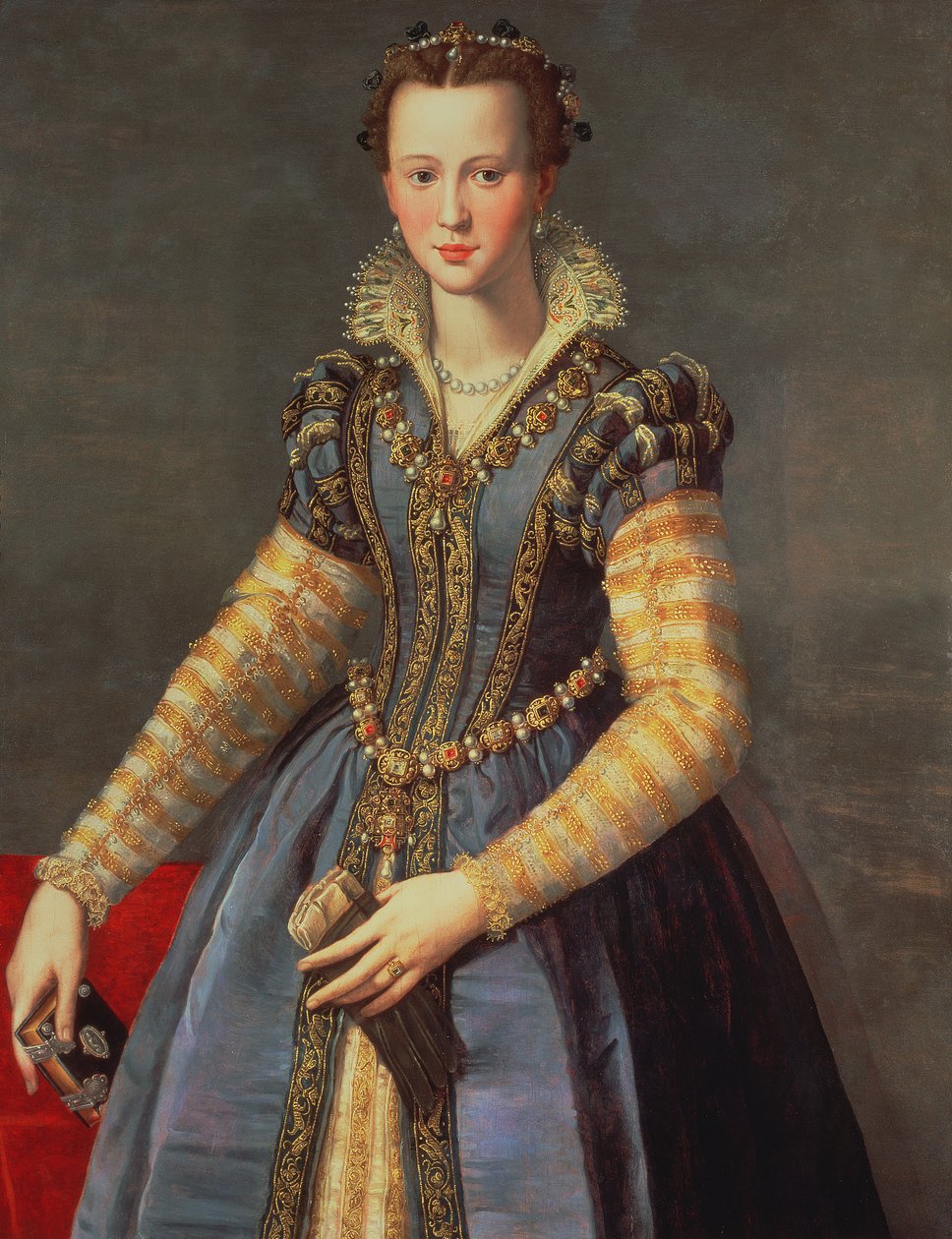 Marie de Medici (1573-1642), wife of Henri IV of France (1553-1610) (panel) by Alessandro Allori