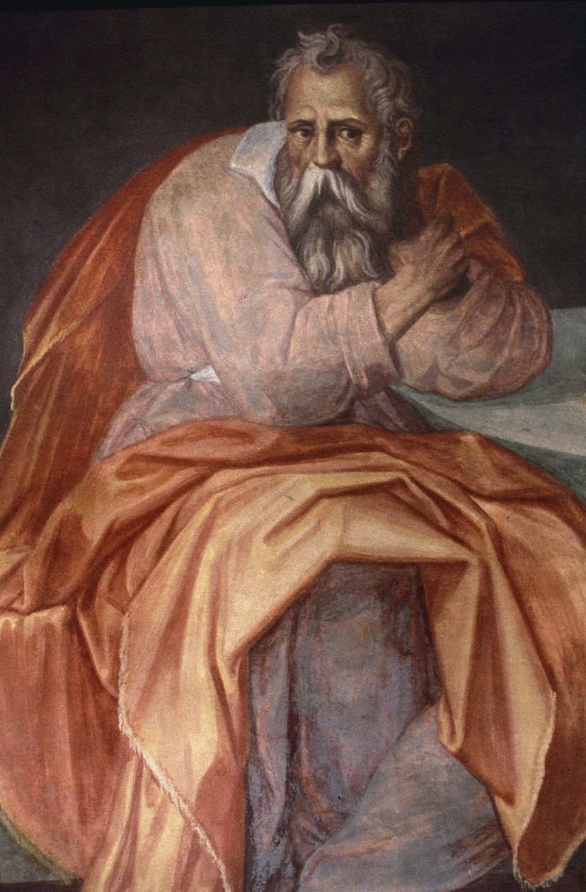 Peygamber Yeremya, Ospedale degli Innocenti, Floransa (fresk) by Alessandro Allori