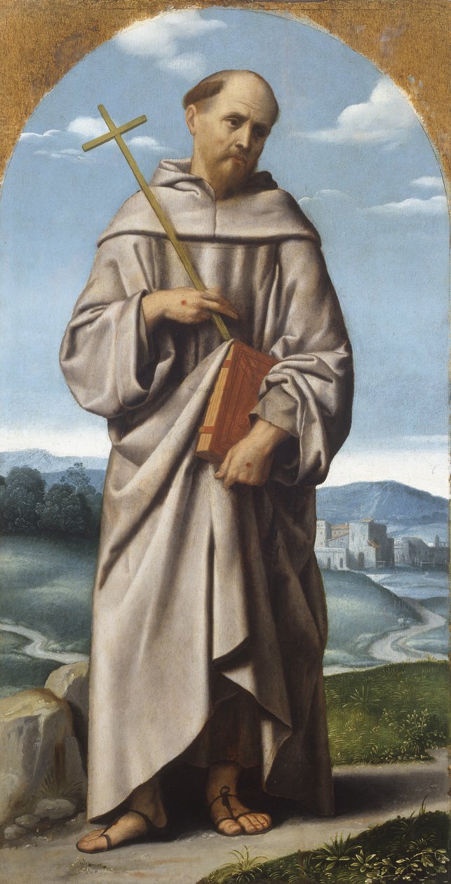Aziz Francis, c.1529 (tuval üzerine yağlı boya) by Alessandro Bonvicino Moretto