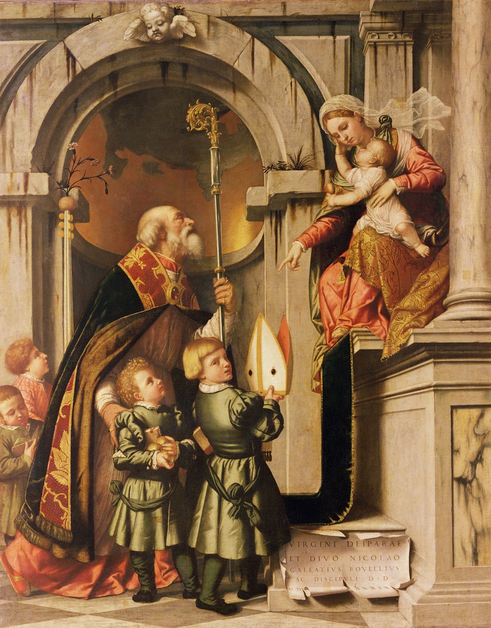 Pala Rowelli, 2 by Alessandro Bonvicino Moretto