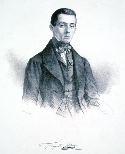 Disma Fumagalli (1826-93) (gravür) by Alessandro Focosi