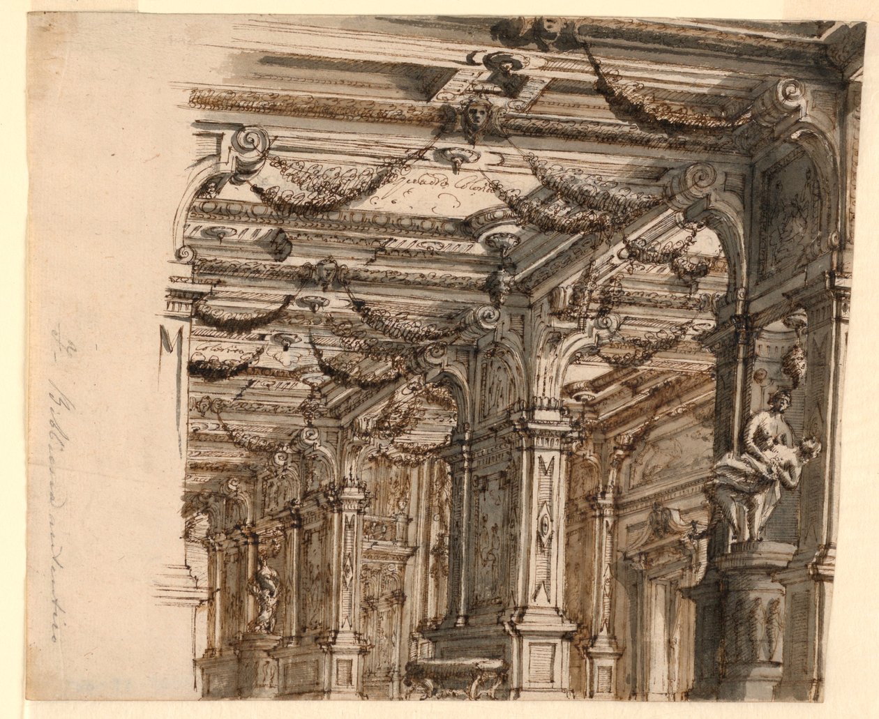 Sahne Tasarımı: Saray İçi by Alessandro Galli Bibiena, 1686 – 1748