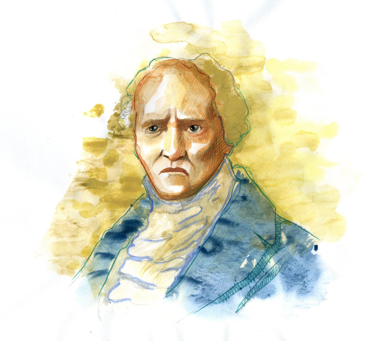 Fourier, Charles (1772-1837). İngiliz filozof ve ekonomist - - Alessandro Lonati'nin çizimi by Alessandro Lonati