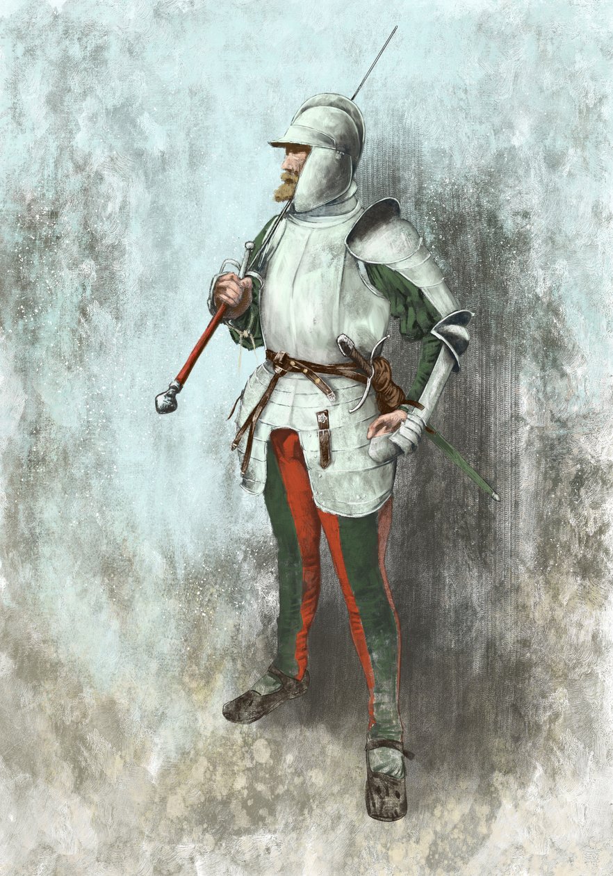 Zırhlı Lansquenet (resim) by Alessandro Lonati