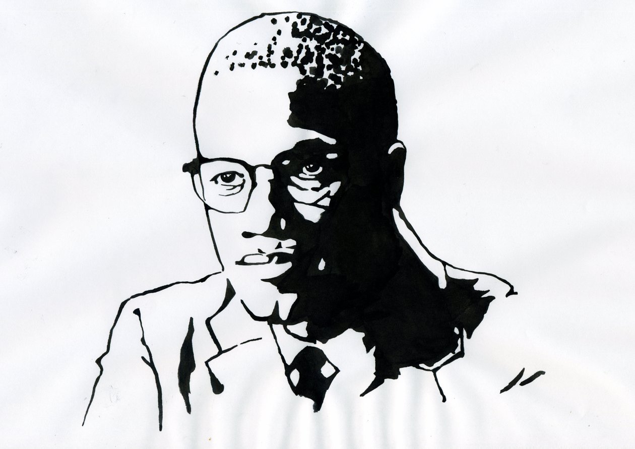 Malcolm X (1925-1965) Afrikalı-Amerikalı Aktivist by Alessandro Lonati