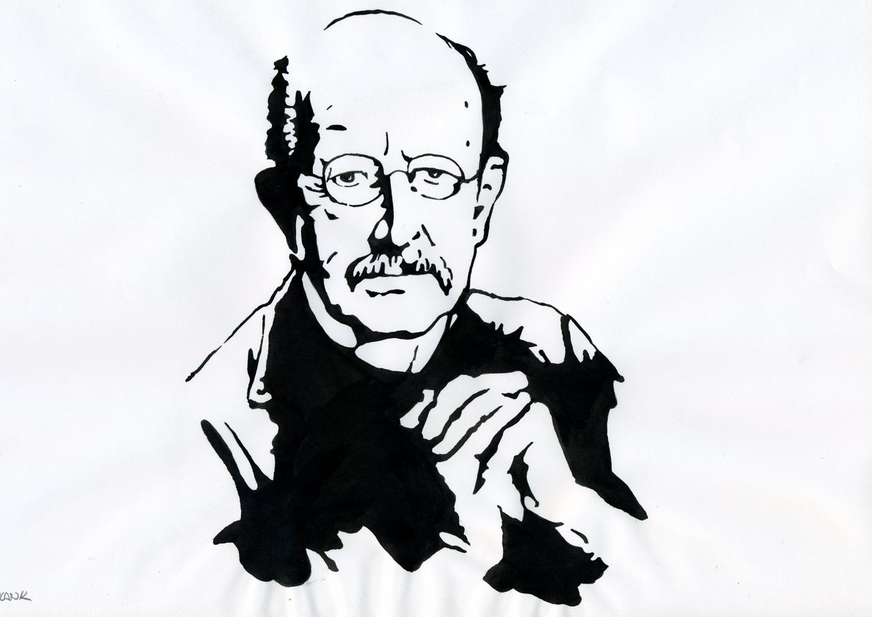 Max Planck, Alman fizikçi (Alman fizikçi Max Planck'ın portresi (1868-1947)) by Alessandro Lonati