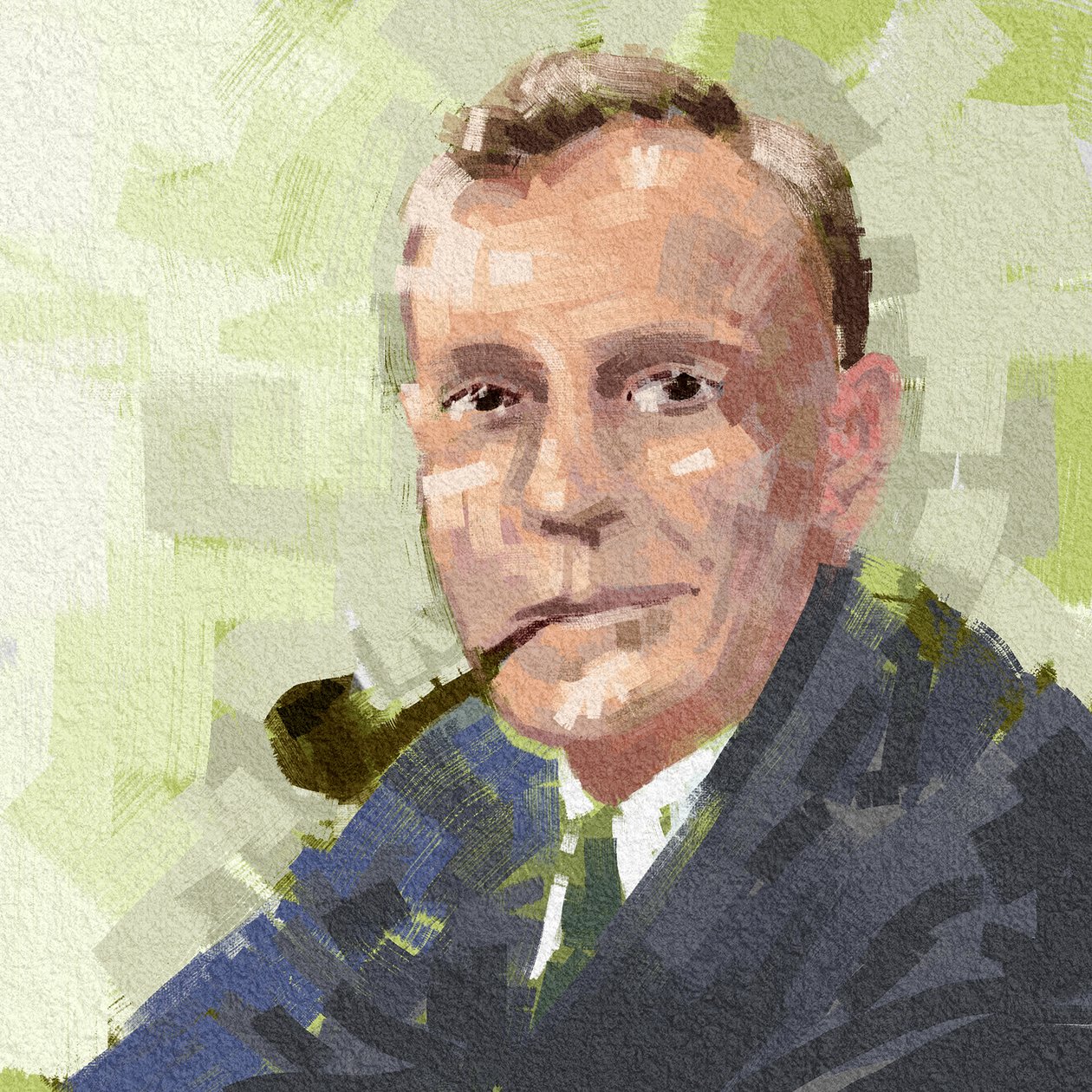 Astronom Edwin Hubble'ın Portresi, 2023 (çizim) by Alessandro Lonati