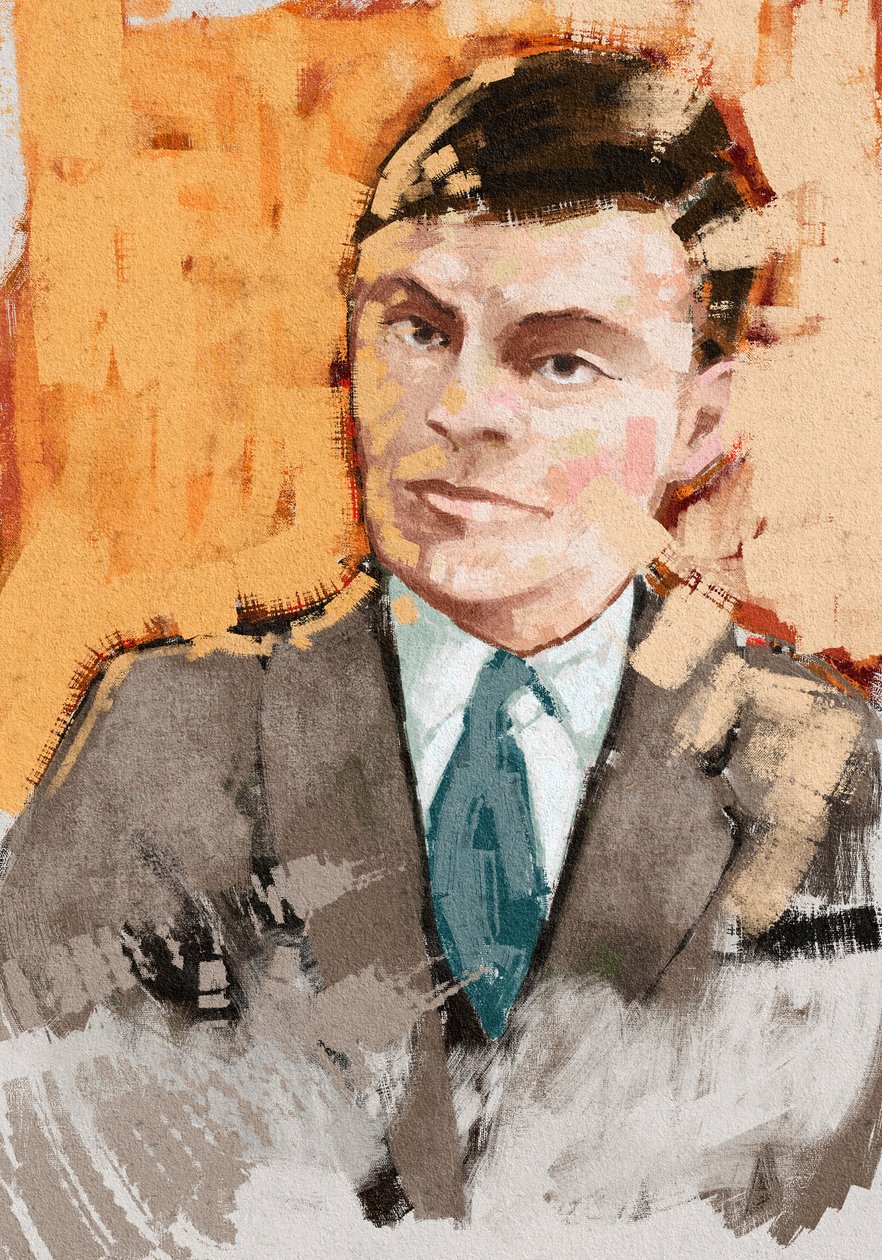 Matematikçi Alan Turing'in Portresi, 2023 (çizim) by Alessandro Lonati