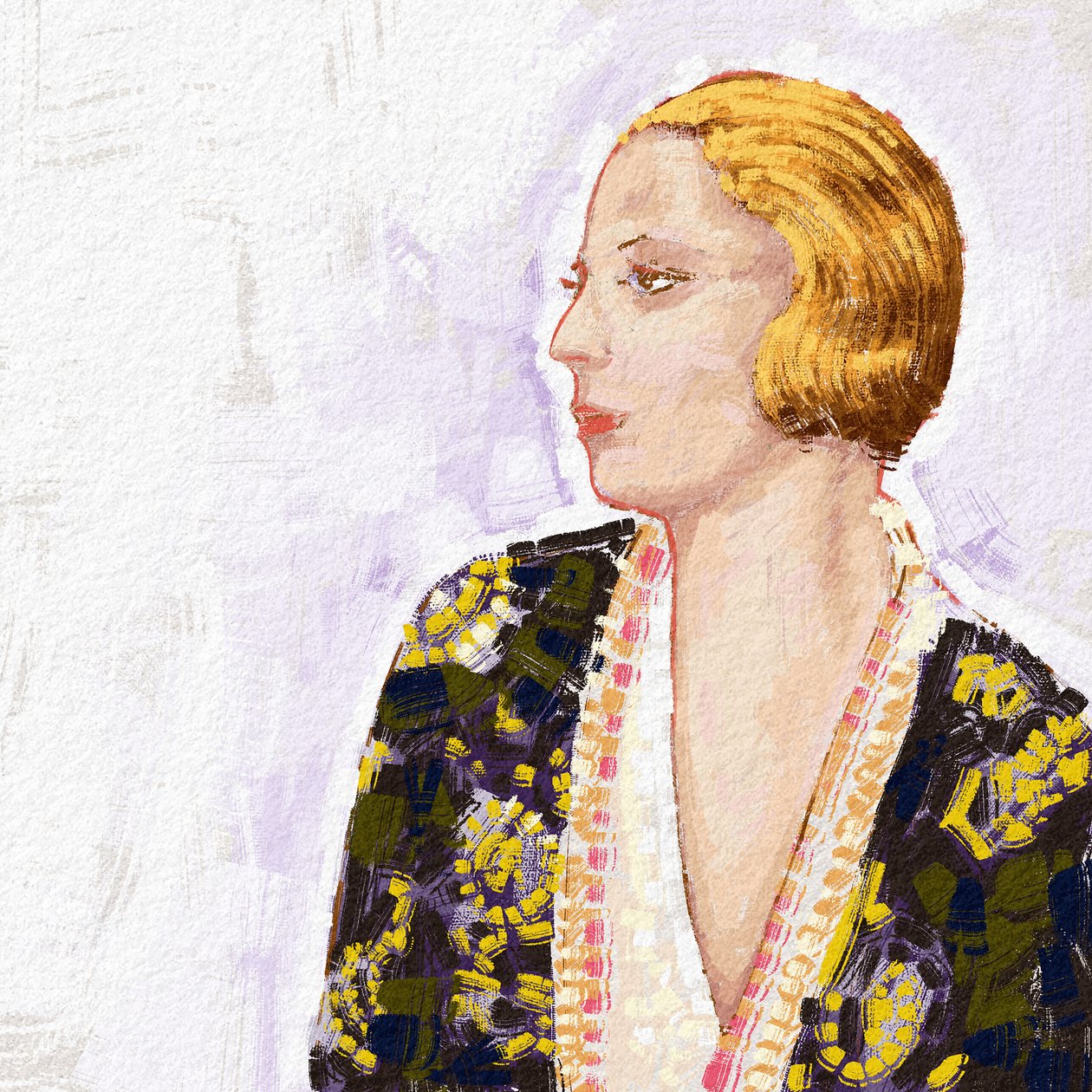 Polonyalı Sanatçı Tamara De Lempicka'nın Portresi, 2023 (illüstrasyon) by Alessandro Lonati