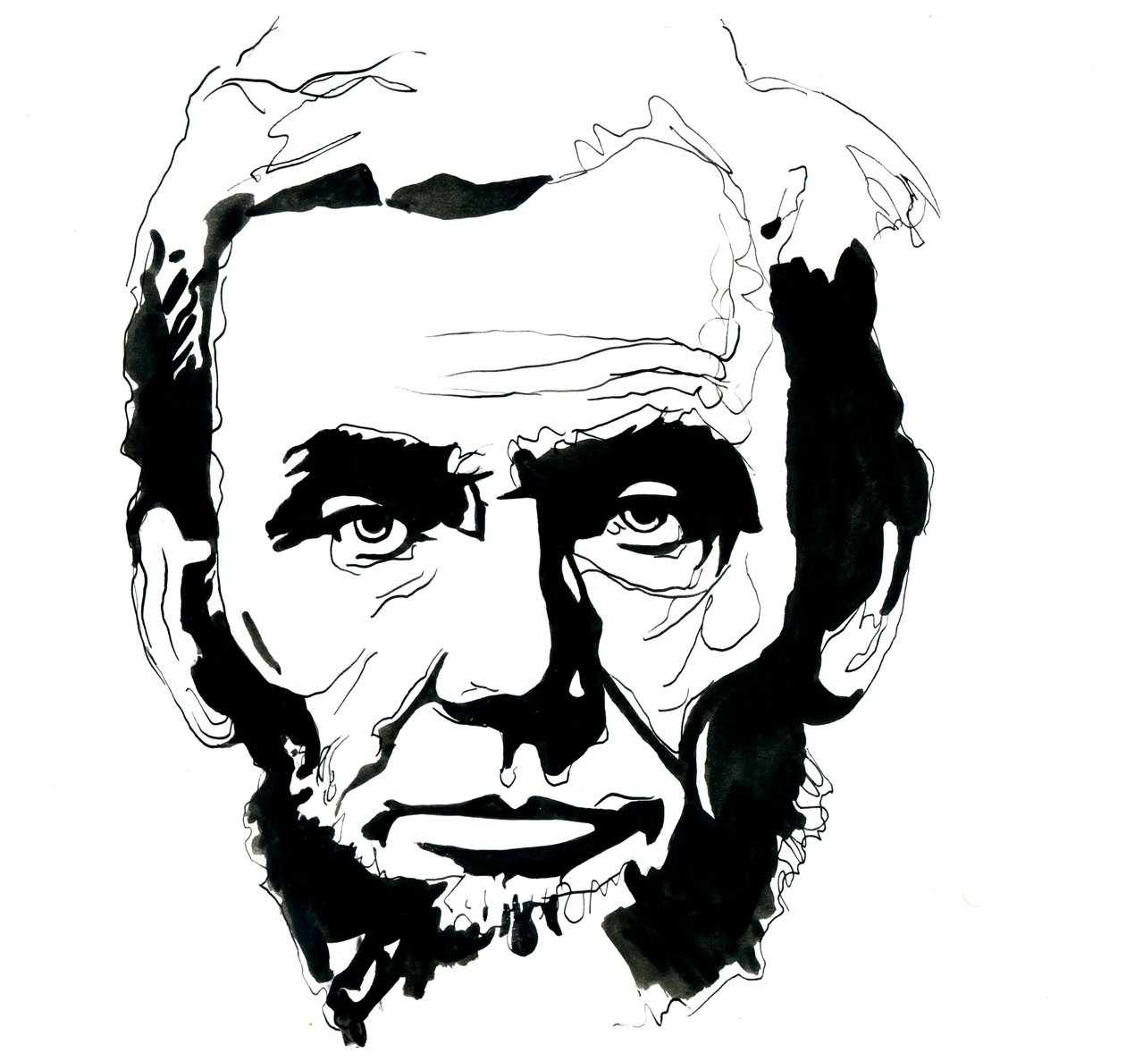 Abraham Lincoln'ün Portresi (1809-1865) Birleşik Devletler Başkanı (Amerikan başkanı Abraham Lincoln'ün Portresi) by Alessandro Lonati