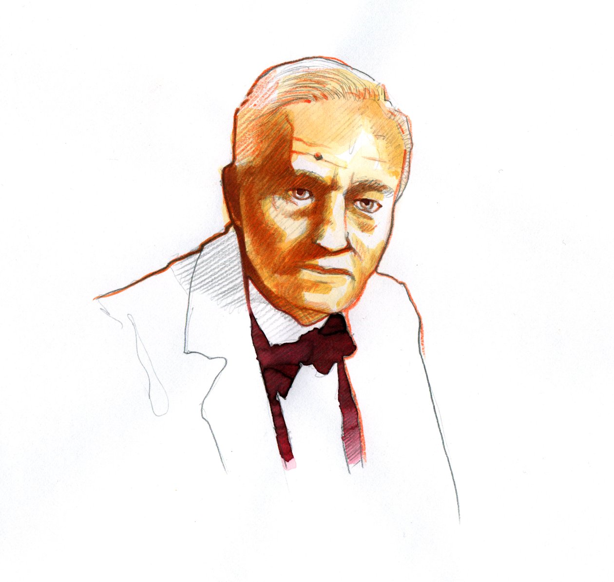 Alexander Fleming'in Portresi, İskoç biyolog (1881-1955) (İskoç biyolog, farmakolog ve botanikçi Alexander Fleming'in portresi) by Alessandro Lonati