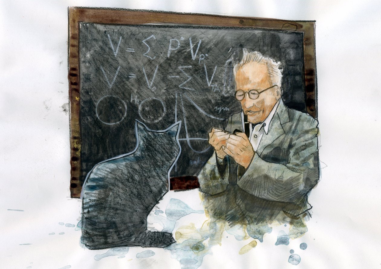 Erwin Schrödinger'in Portresi (1887-1961) (Erwin Erwin Schrödinger'in Portresi) by Alessandro Lonati