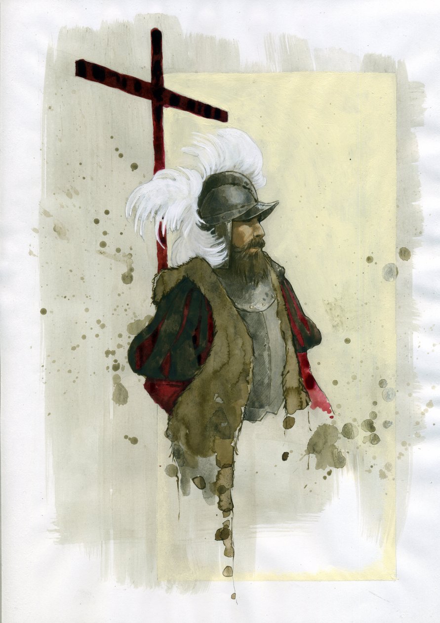 Fernand Cortes'in Portresi (Hernan Cortez by Alessandro Lonati