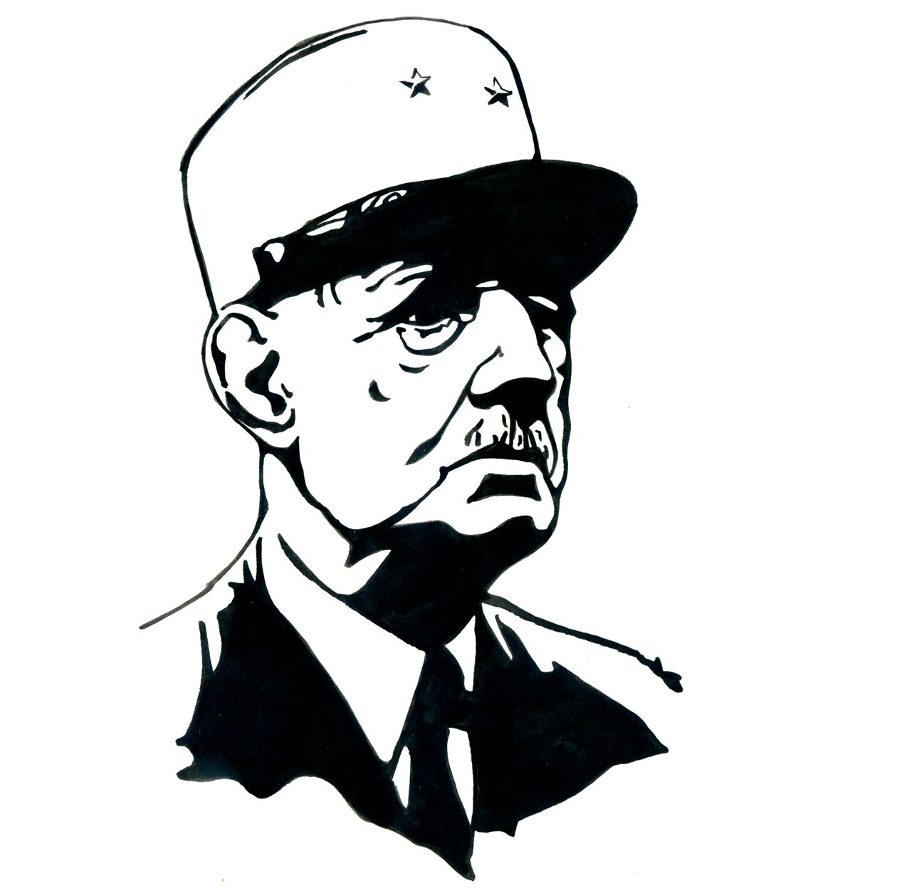 General Charles de Gaulle'ün Portresi (1890-1970) by Alessandro Lonati