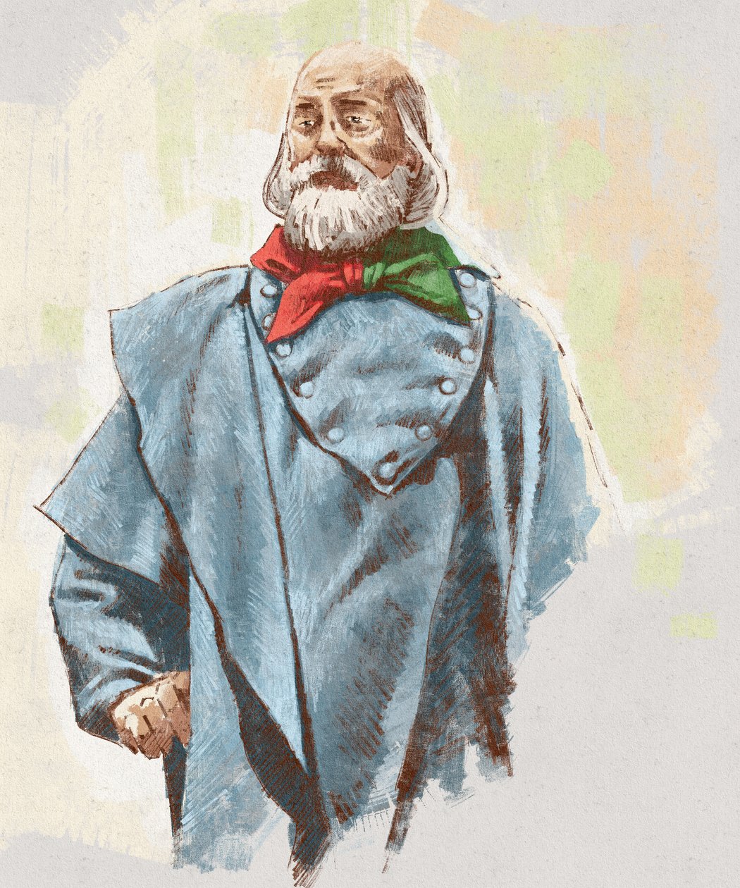 General Giuseppe Garibaldi'nin Portresi, 2023 (çizim) by Alessandro Lonati