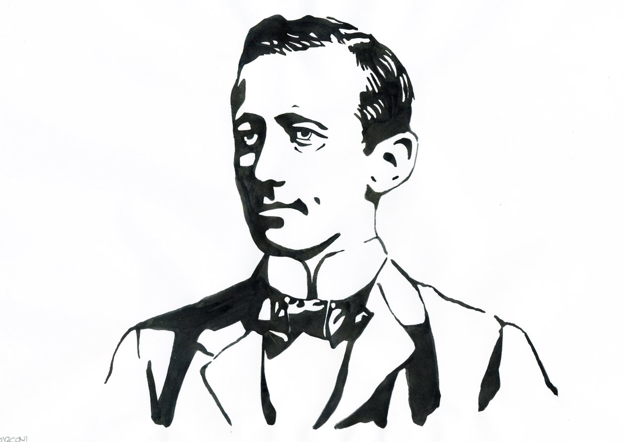 Guglielmo Marconi'nin Portresi (1874-1937), İtalyan fizikçi, telgrafın mucidi by Alessandro Lonati