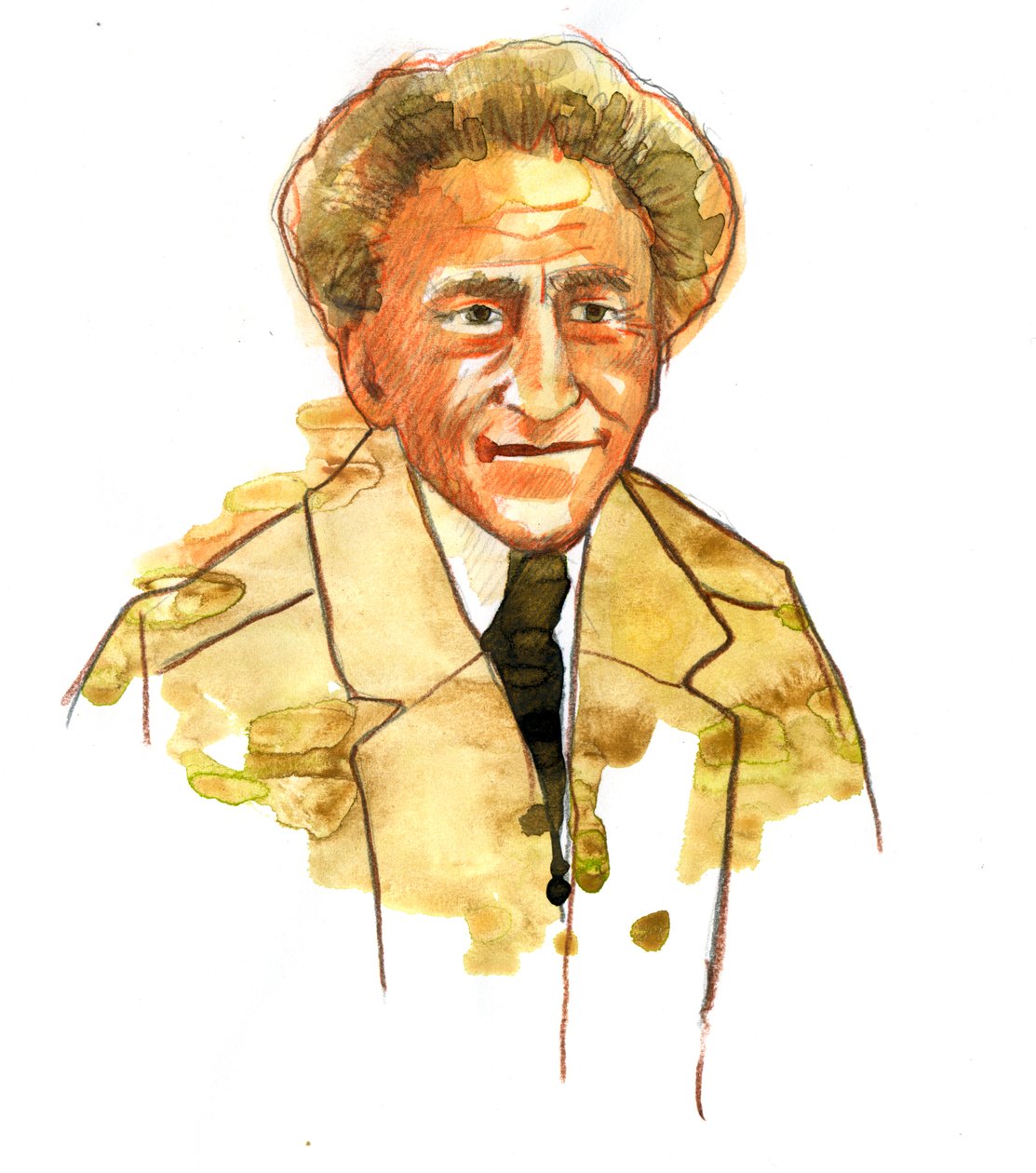 Jean Cocteau'nun Portresi (1889-1963) Fransız şair ve film yapımcısı (Portrait of Jean Cocteau Fransız yazar, tasarımcı, oyun yazarı, sanatçı ve film yapımcısı) by Alessandro Lonati