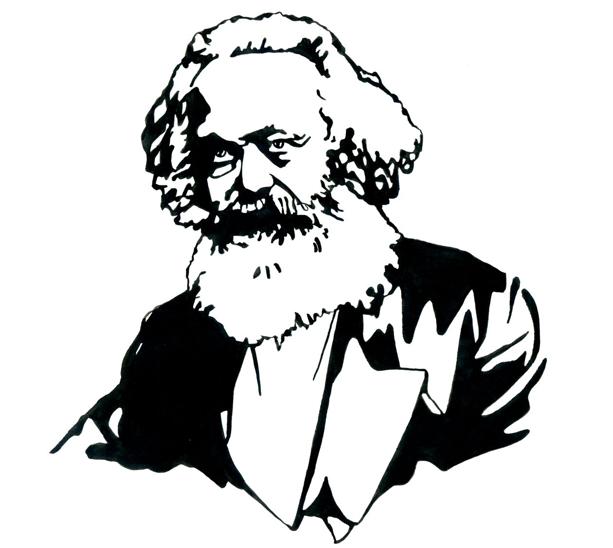 Filozof ve siyaset teorisyeni Karl Marx'ın (1818-1883) portresi by Alessandro Lonati