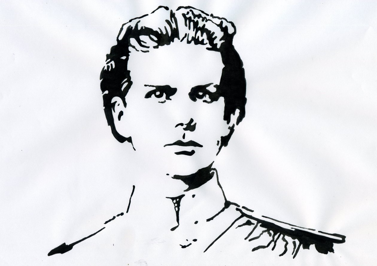 Louis II de Baviere'nin Portresi (Ludwig Otto Friedrich Wilhelm von Wittelsbach by Alessandro Lonati