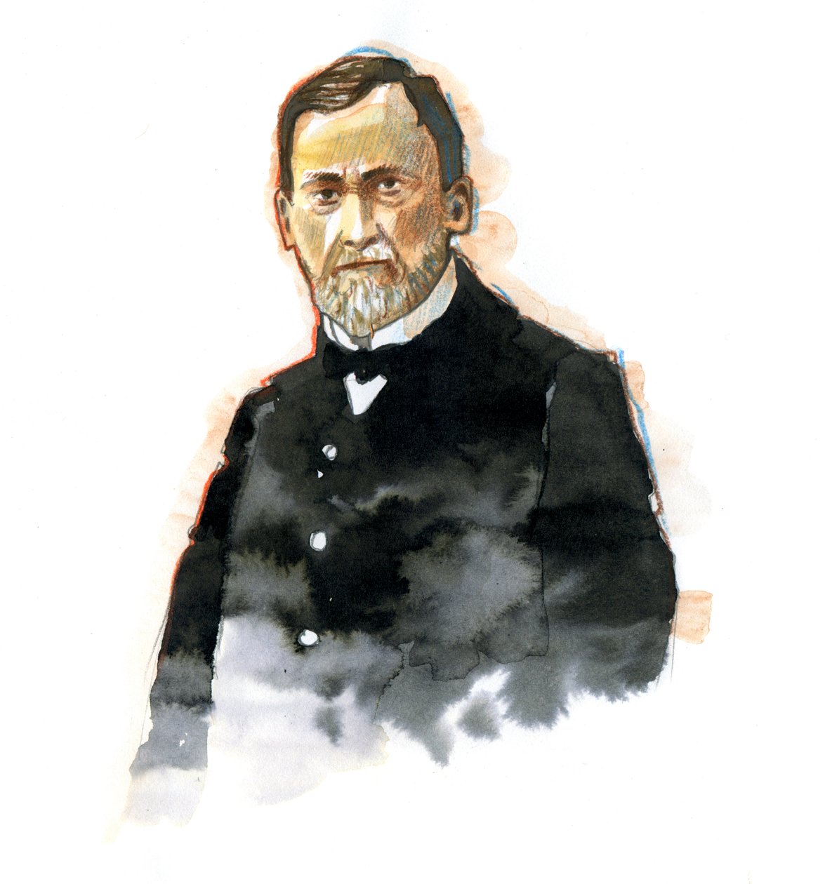 Louis Pasteur'ün Portresi (1822-1895) bilim adamı francais (Aşılama, mikrobiyal fermantasyon ve pastörizasyon ilkelerini keşfetmesiyle tanınan Fransız kimyager ve mikrobiyolog Louis Pasteur'ün Portresi) Çizim, Alessandro Lonat by Alessandro Lonati