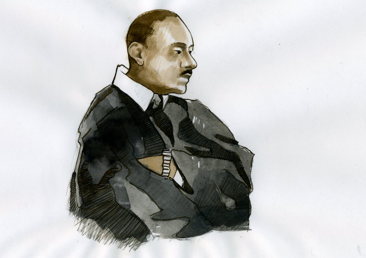 Papaz Martin Luther King'in Portresi (1929-1968) İllüstrasyonu by Alessandro Lonati