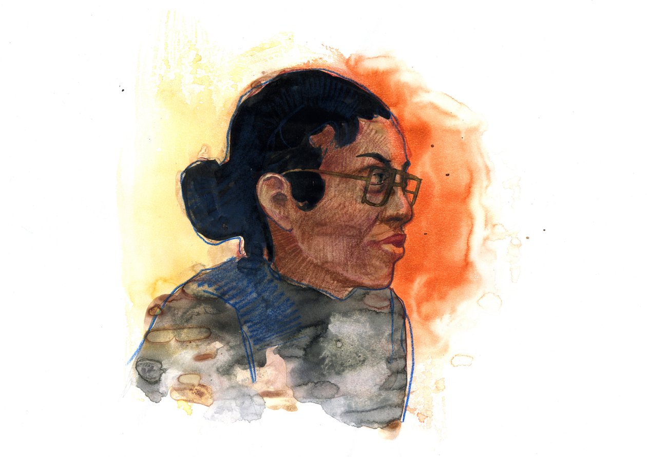 Rosa Parks'ın Portresi (1913-2005) Amerika Birleşik Devletleri'ndeki ırk ayrımcılığına karşı mücadelede ikonik figür (Afrikalı Amerikalı sivil haklar aktivisti Rosa Parks) by Alessandro Lonati
