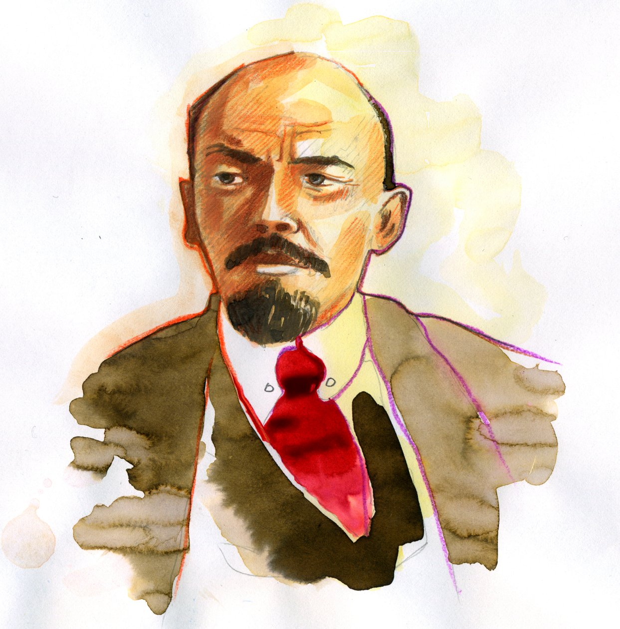 Vladimir Lenin'in Portresi (Lenin) (1870-1924), Rus politikacı ve devrimci by Alessandro Lonati